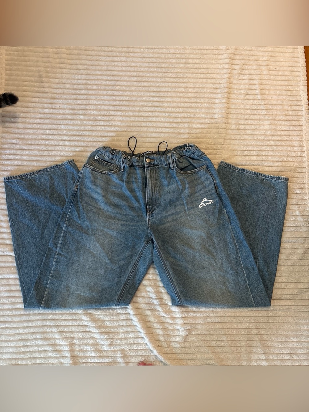 Alexander Wang Blue Denim Wide-Leg Jeans